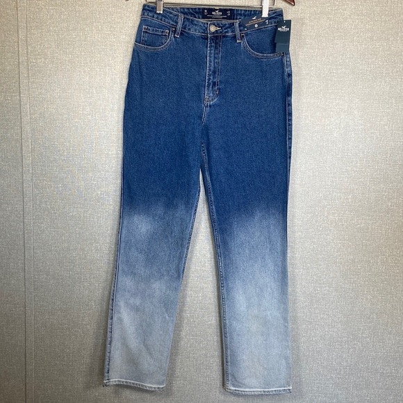 NWT Hollister Ultra High Rise Stacked Vintage Straight - Picture 1 of 8